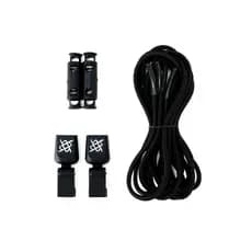 Cadarço Elástico para Tênis Hupi Laces 1 Par, Cor: Preto | Sem Nó, Ajuste Fácil, Ideal para Corrida e Treino