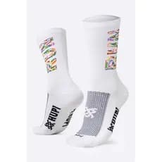 Meia HUPI Run Colors Branca 1 Par, Tamanho LT para pés menores 34-38
