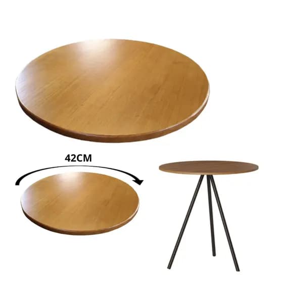 Tampo de Mesa Redondo em Madeira 42cm Mesinha de Sala Decoração Quarto