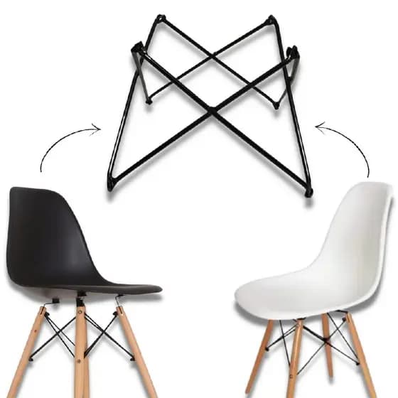 Grade Estrutura de Cadeira Charles Eames Eiffel Wood Design Aranha Base de Ferro