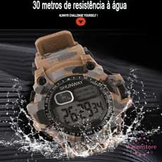 Relógios Relogio masculinos digital luxo prova da água de cronômetro originais led esportivas 2021 S-801CAMUFLAR