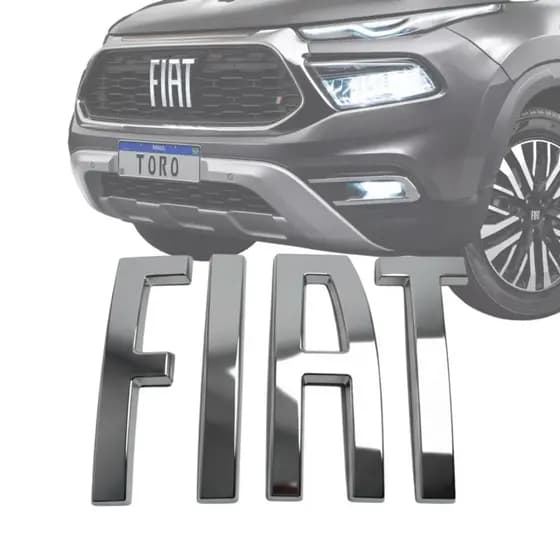 Emblema Dianteiro Grade Fiat Toro 2022 - 2025 Cromado Original Mopar