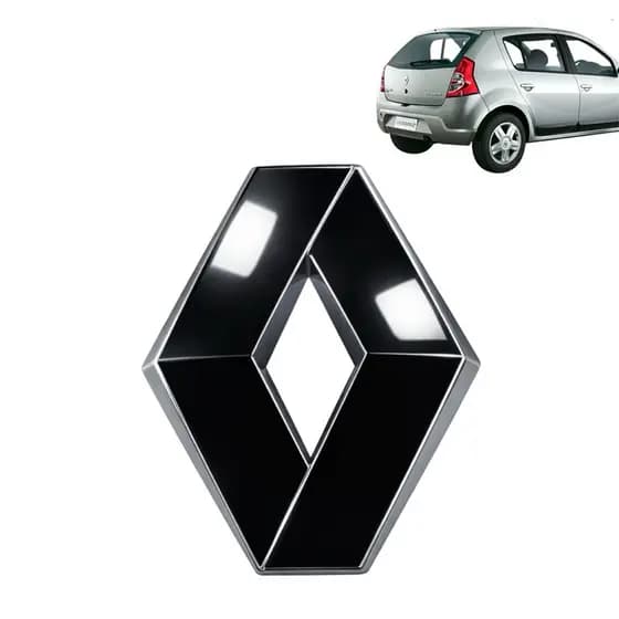 Emblema Traseiro Cromado Renault Sandero / Logan / Duster / Fluence - 08/18