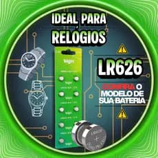 Elgin Bateria P/ Relógio de Pulso LR626 AG4 1.5 V Cartela c/ 10 Elgin (Escolha a quantidade)