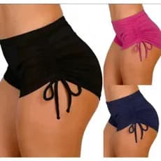 Kit 3 shorts Sunquini Biquíni Cordinha Praia Academia