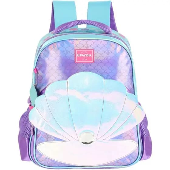 Mochila Costas Infantil Escolar Menina Sereia Mermaid Luxcel