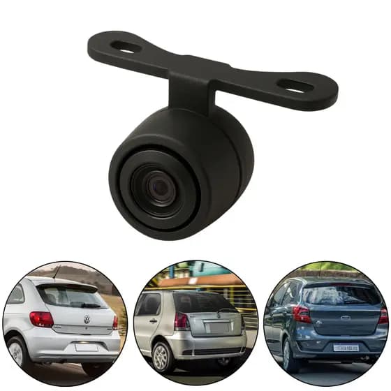 Suporte Moldura Borboleta para Camera de Ré 18mm Cor Preto