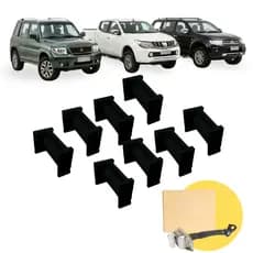 Kit Bucha Reparo Limitador de Porta Mitsubishi Triton L200 Pajero TR4 Dakar 4 portas