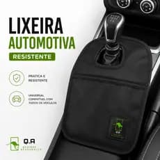Lixeira Automotiva Universal Nylon Reforçado Resistente Porta Lixo Para Carro Lixocar Preto
