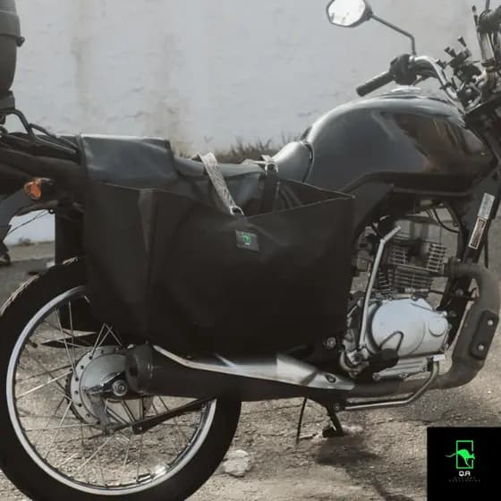 Alforge Universal De Moto 100L Nylon 600 Emborrachado Resistente a Água Alforje Bolsa Mala Lateral