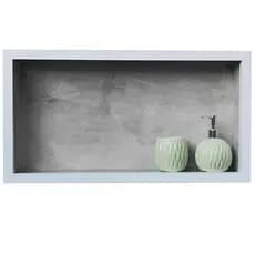 Nicho de Porcelanato Cinza Pulpis Banheiro 60x32cm