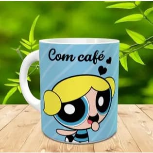 Caneca Personalizada Lindinha Super Poderosas + Caixinha Pronta Para Presentear