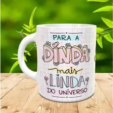 Caneca Personalizada Aceita Ser Minha Dinda de Porcelana+ Caixinha Pronta Para Presentear