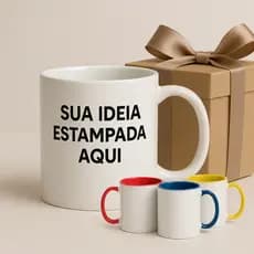 Caneca Personalizada Seu Tema de Porcelana+ Caixinha Pronta Para Presentear