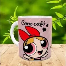 Caneca Personalizada Florzinha Super Poderosas de Porcelana+ Caixinha Pronta Para Presentear