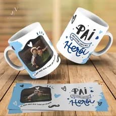 Caneca Personalizada Para Dia dos Pais - Pai + Caixinha Pronta Para Presentear