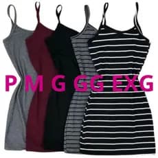Vestido Curto Alcinha Tubinho Midi Tendência Moda Vestidinho Brasil Copa Mundo Plus Size Canelado Moda Verão P M G e GG