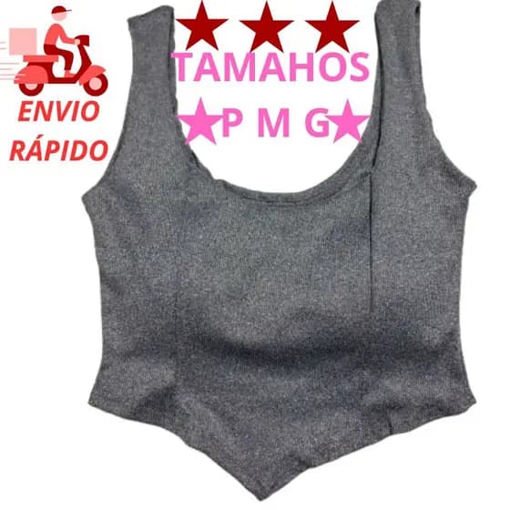 Blusinha Cropped Regata Ana Ruga Estilo e Conforto Corselet Alça Larga Crope Estiloso Croped  Confortável