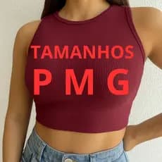 Top Cropped Feminino Malha Ribana Cropedi Nadador Malha Justa Confortável Casual Moderna Estilosa Roupa Moda Casual