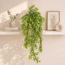 Vasinho espelhado com folhagens caídas arranjo com planta artificial para decoração