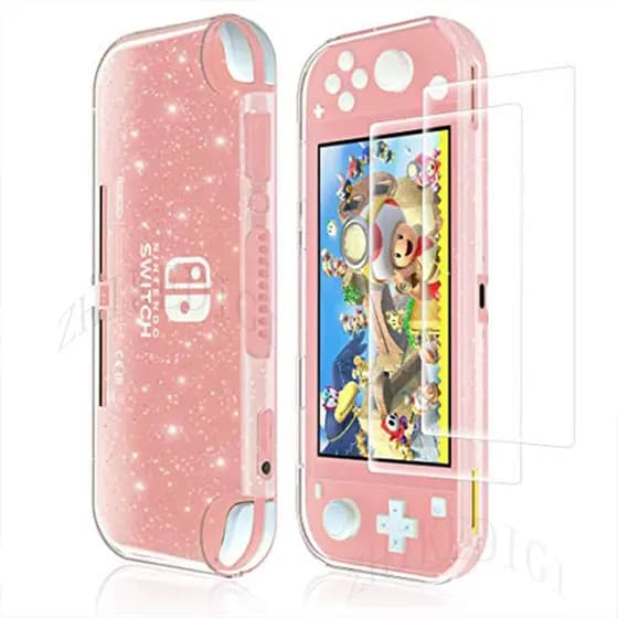 Capa Protetora De Mesa Flexível Tpu Com Brilho Para Nintendo Switch Lite