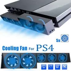 Ventilador De Refrigeração Para PS4 , Refrigerador Externo USB 5 Ventiladores Turbo Controle Temperatura Playstation 4 C