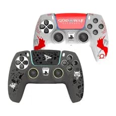 God of War Capa De Silicone Para Controle PS5/Slim/Pro Protetora Antiderrapante Com Adesivo Tampa De Aperto De Polegar