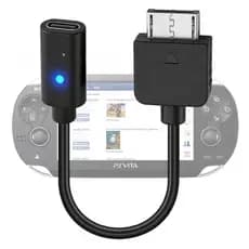 Cabo USB Tipo C para PSV 1000 Playstation Vita Adaptador de Carregamento com LED Cabo Conversor Fio de Alimentação