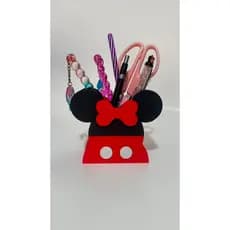 Porta Caneta / Objetos / Acessórios Minnie em Impressão 3D | Decoração Infantil Multi Funcional