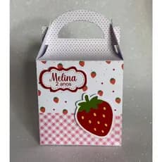 Kit Caixinha Personalizada – Tema Moranguinho | Lembrancinha para Festa PEGUE E MONTE