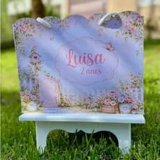 Sacolinha Jardim Encantado Personalizada Pegue e Monte Lembrancinha Floral Infantil | Bolsinha | Lembrancinha