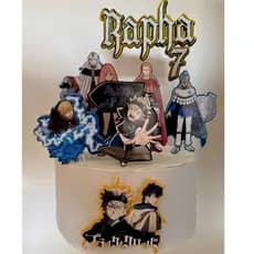 Topo de Bolo Black Clover Anime Personalizado | Cake Topper Asta Festa Otaku | festa geek