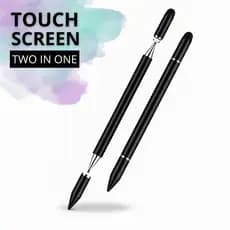 2 Em 1 Caneta Touch Screen Ponta Fina IOS Android Alta Precisão Stylus Universal Tablet Celular