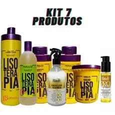 Kit Progressiva Lisoterapia 1L Sem Formol Kit Shampoo e Condicionador Pós Química + 5 Produtos