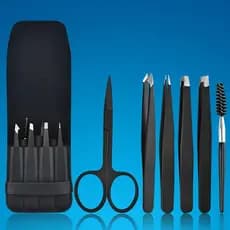 6pçs Pinças De Sobrancelha Em Aço Inoxidável Kit De Ferramentas De Ponta Slant