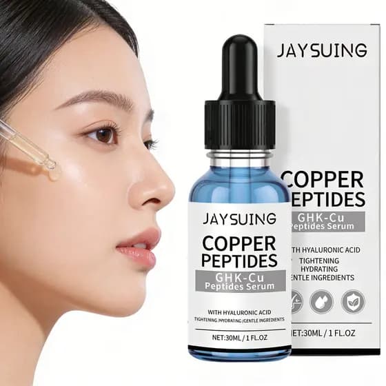 Soro Peptídeo De Cobre GHK 30ml Com Ácido Hialurônico Facial Leve De Absorção Rápida Para Apertar E Hidratar Todas As Su