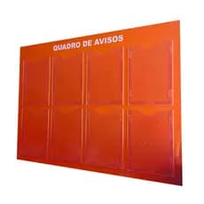 Quadro Aviso Gestão Á Vista 8 Painel Displays A4 ACM Laranja