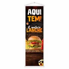 Banner Propaganda Comércio Faixa Lona Lanche Hamburguer Lanchonete Atrativo  100x30