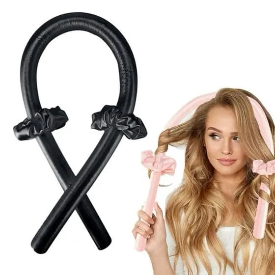 Modelador de Cabelo Sem Calor - Modelador de Cachos com Tecido de Cetim + 2 Scrunchies