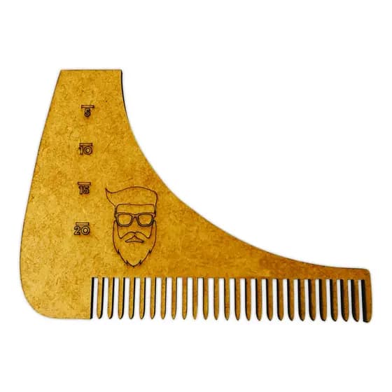 Alinhador Pente Modelador P/ Barba Madeira Barbeiro Barbearia Barber Shop