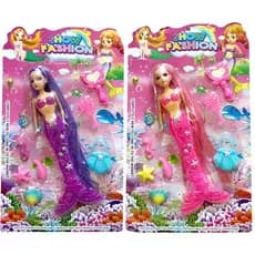 Brinquedos Divertidos para crianças  Balanço de brinquedo de sereia com presente de boneca de menina leve conjunto de boneca barata