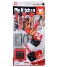 kids toys KIT COZINHA INFANTIL COM FOGAO + PANELAS E ACESSORIOS MY KITCHEN