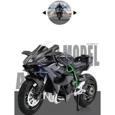 Crianças locomotivas Kawasaki H2R modelo de motocicleta Yamaha simulado iniciar carro de brinquedo pesado