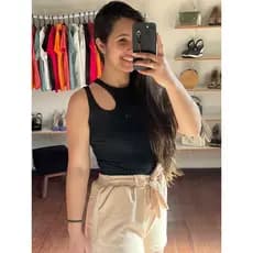 Blusa feminina canelada com decote de gota Regata canelado moda blogueira tendência linha básica