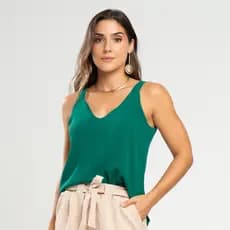 Blusa Feminina Alça Larga Lisa Básica Elegante Tendência Moda Blogueira Alcinha Tecido Duna