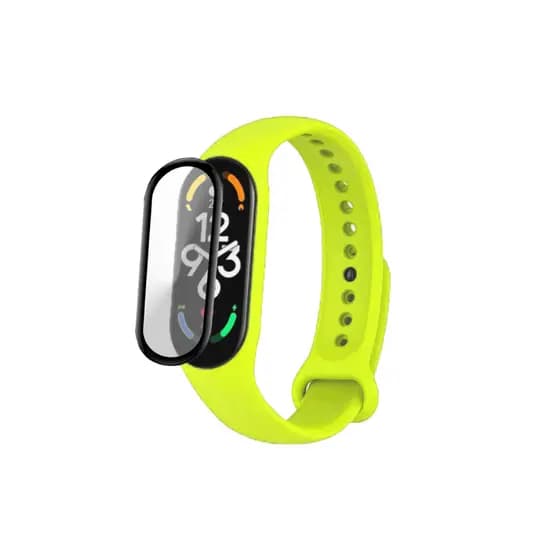 Pulseira de silicone Amarela Neon para Smartband Xiaomi Mi Band 7 / PELÍCULA