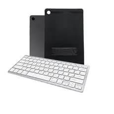 Capa Colorida PRETA + Teclado Tablet Bluetooth Sem Fio Para Galaxy Tab A9 8.7" Sm-x115