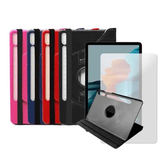 Capa Tablet Giratória + Película Para Galaxy Tab S7 11'' T870 T875 2020