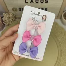Kit de Laço Mini Gravatinha com Manta para Bebê/ Lacinho para Recém Nascida