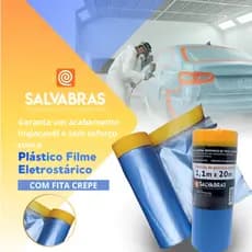 Película Protetora Salva Obra e Pintura 1,10mt x 20mt comprimento Plástico Contra Poeira e Tinta
